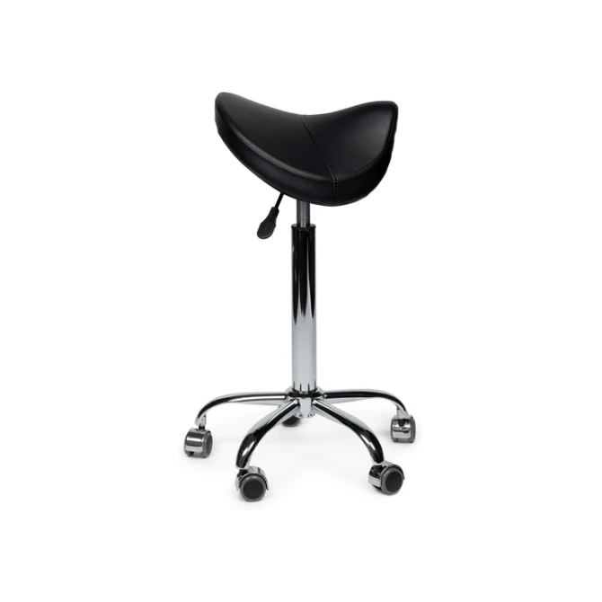 Zadelkruk Office Premium standaard zonder voetring harde wielen zw