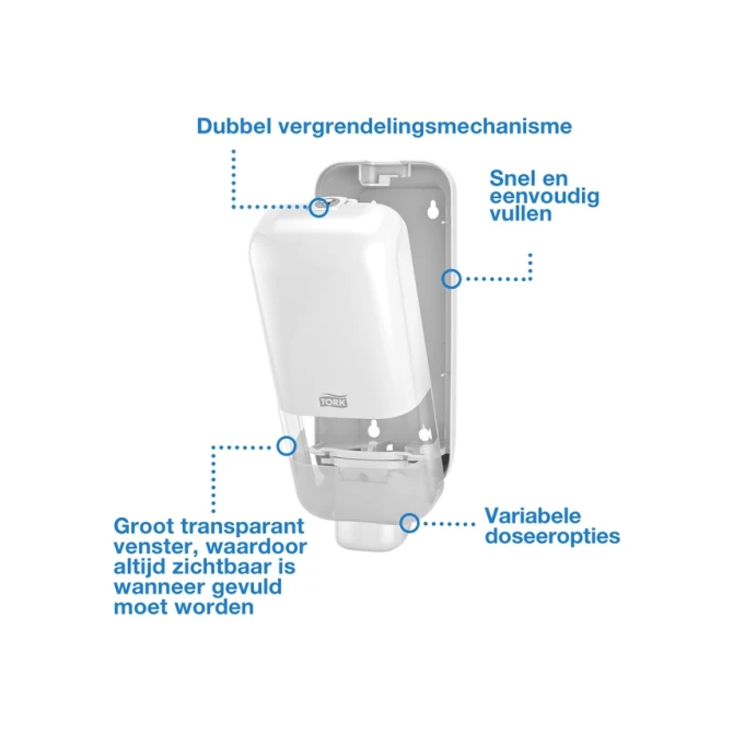 Zeepdispenser Tork S4 Elevation 1000ml wit 564500
