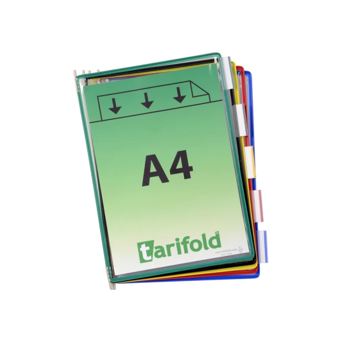 Zichtpaneel Tarifold A4 verticaal assorti 10 stuks