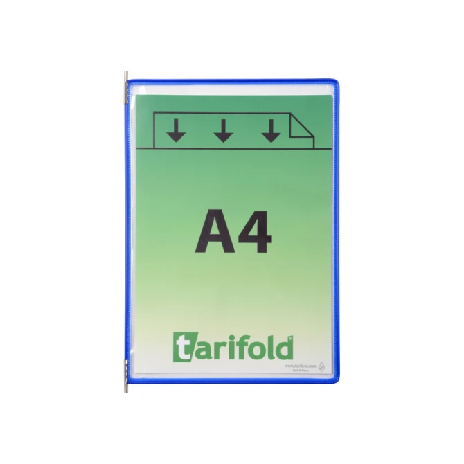 Zichtpaneel Tarifold A4 verticaal blauw 10 stuks