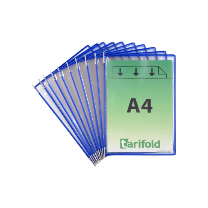Zichtpaneel Tarifold A4 verticaal blauw 10 stuks