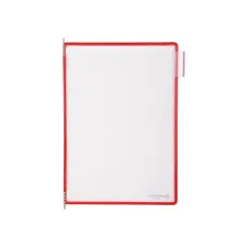 Zichtpaneel Tarifold A4 verticaal rood 10 stuks