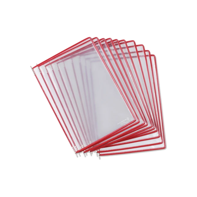 Zichtpaneel Tarifold A4 verticaal rood 10 stuks