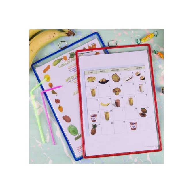 Zichtpanelenframe hangend Tarifold A4 blauw 5 stuks