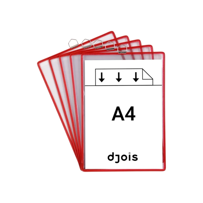 Zichtpanelenframe hangend Tarifold A4 rood 5 stuks