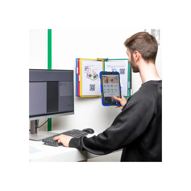 Zichtpanelensysteem wand Tarifold metaal A4 met 10-tassen assorti