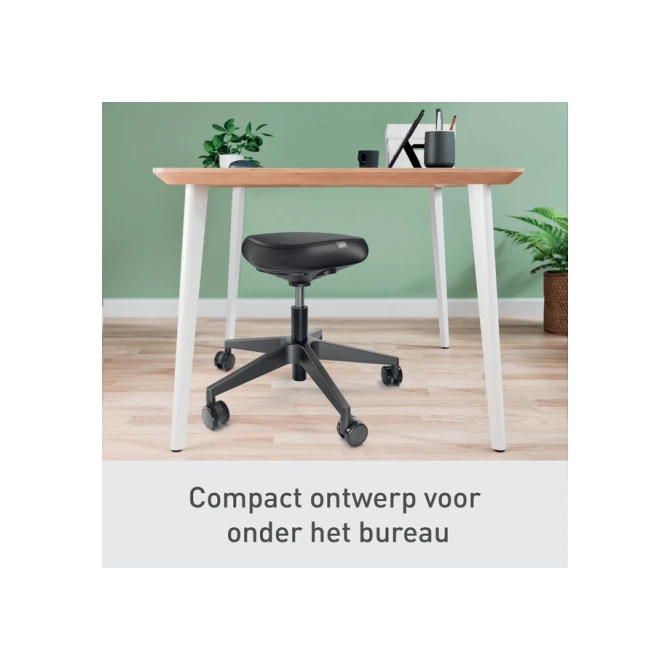 Zitkruk Leitz Ergo met wieltjes en comfortzitting