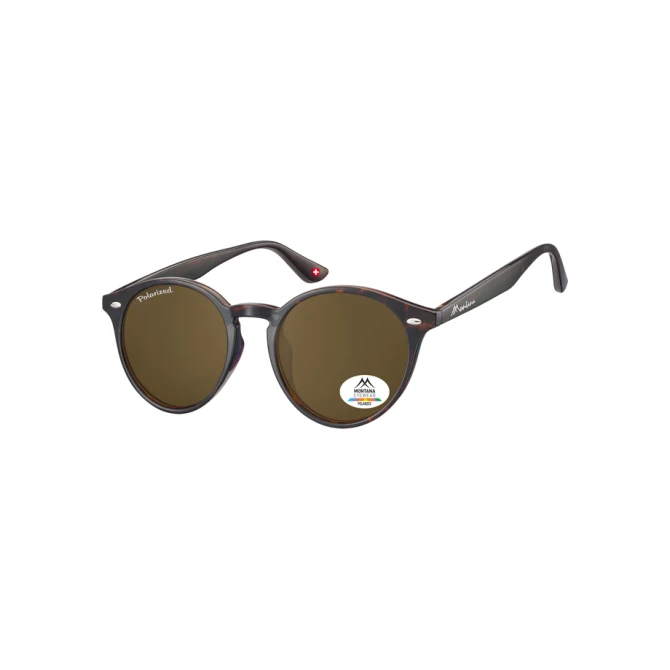 Zonnebril Montana met bruin gepolariseerd rond glas turtle