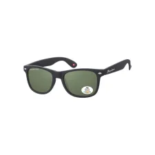 Zonnebril Montana met groen G15 gepolariseerd glas zwart