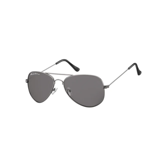 Zonnebril Montana met smoke glas staalkleurig